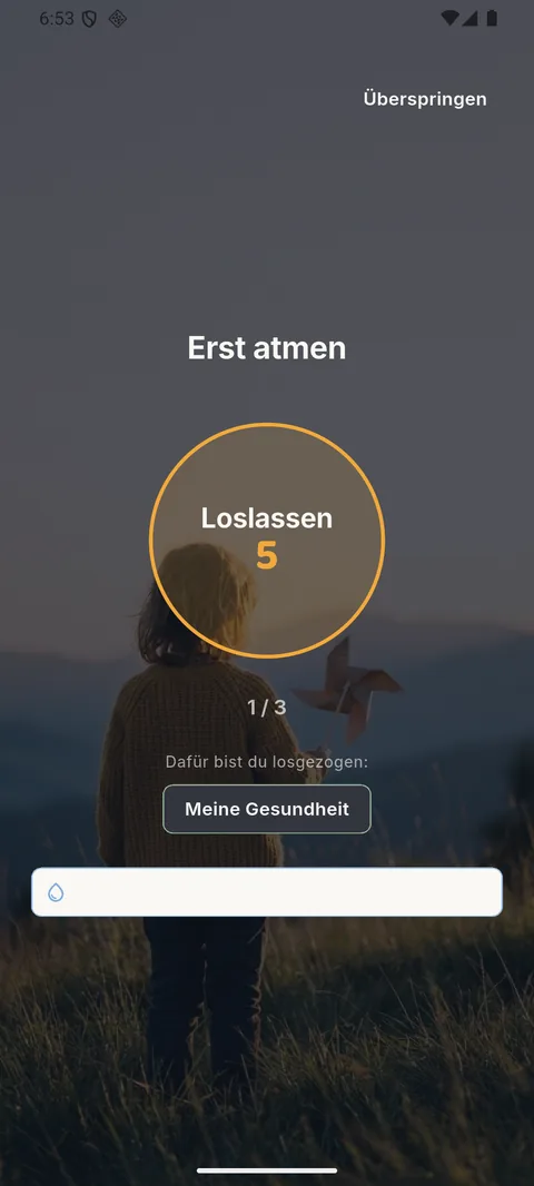 Atemübung — loslassen